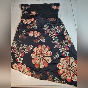 Gemini Women's strapless floral Dress size 3XL